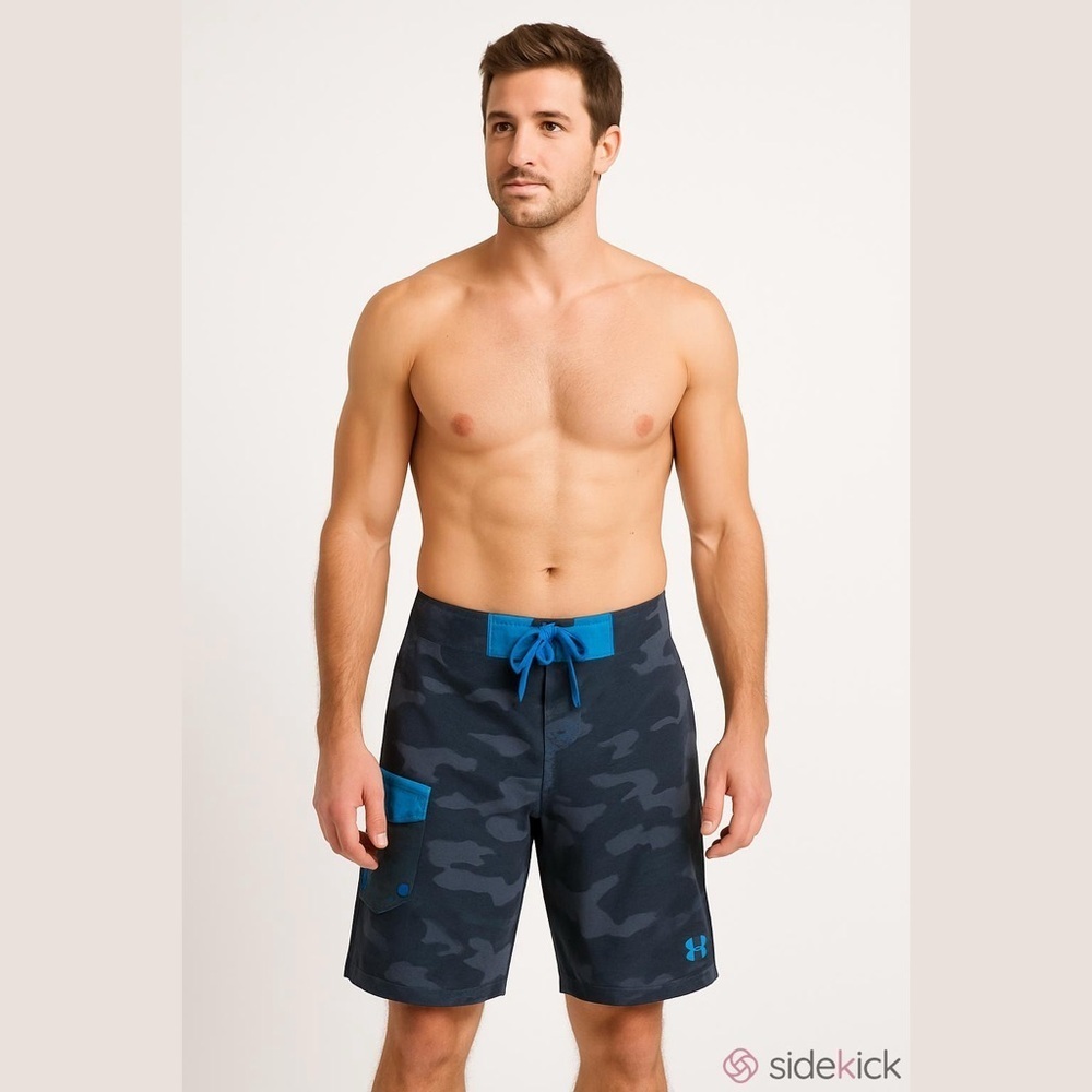 Under Armour Blue Swim Trunks